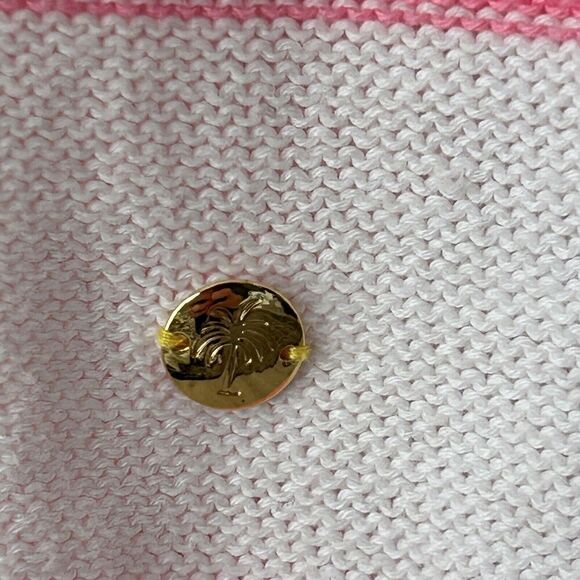 Lilly Pulitzer Paige Horizontal Stripe Sweater Size Small Pink White Tunic Beach - Picture 4 of 6